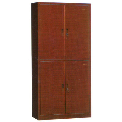 خزانة تخزين معدنية بباب متأرجح ذات مستويين من الخشب الحبيبي