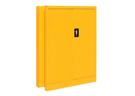 إعداد سريع خزانة معدنية قابلة للقفل ، خزانة معدنية صفراء قصيرة مقاومة للحريق