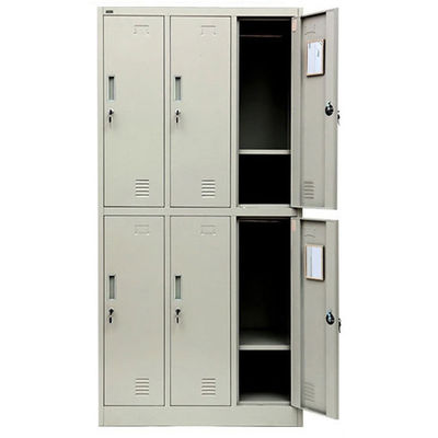 خزانة تخزين معدنية 6 أبواب D450mm أثاث مكتبي فولاذي