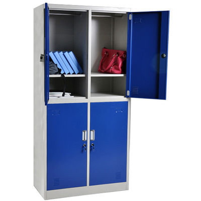 4 أبواب أثاث مكتبي فولاذي H1850 * W900 * D450mm خزانة تخزين ملابس
