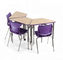 مكتب بمقعد واحد للفصول الدراسية H750mm أثاث مدرسي فولاذي أثاث مدرسي عالي الجودة