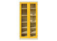 من السهل تجميع خزانات التخزين الصلب قابلة للطي المفصلي شبكات الأبواب اللون الأصفر
